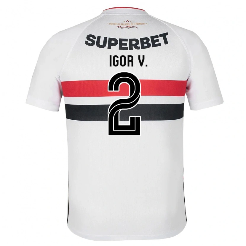 Danxen Uomo Maglia Igor Vinicius #2 Bianco Rosso Nero Kit Gara Home 2026/27 Maglietta