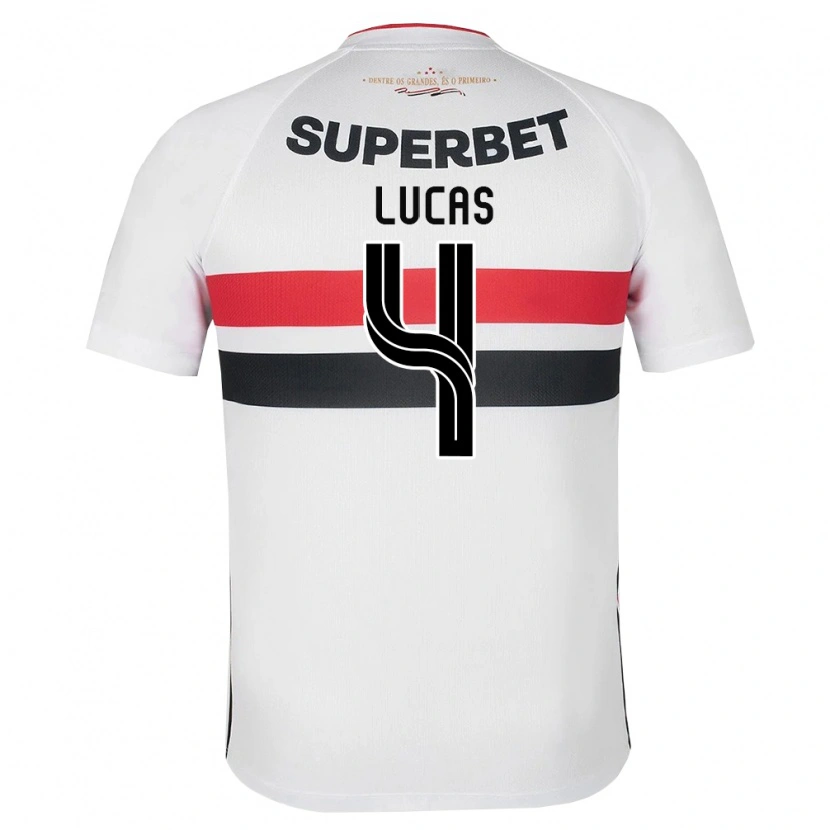 Danxen Uomo Maglia Lysander Lucas #4 Bianco Rosso Nero Kit Gara Home 2026/27 Maglietta