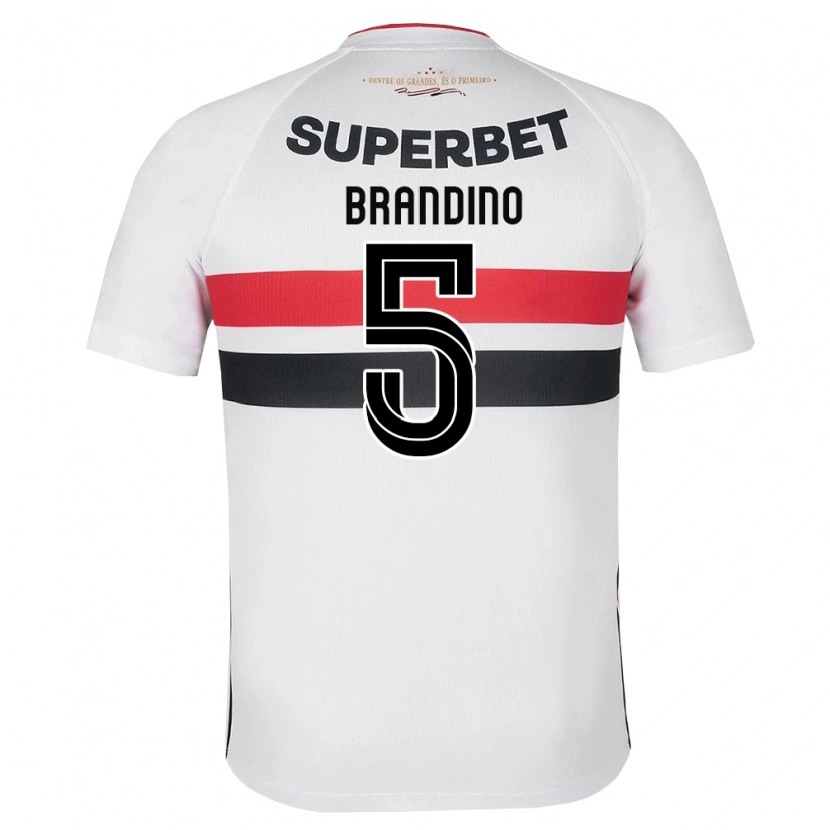 Danxen Uomo Maglia Kika Brandino #5 Bianco Rosso Nero Kit Gara Home 2026/27 Maglietta
