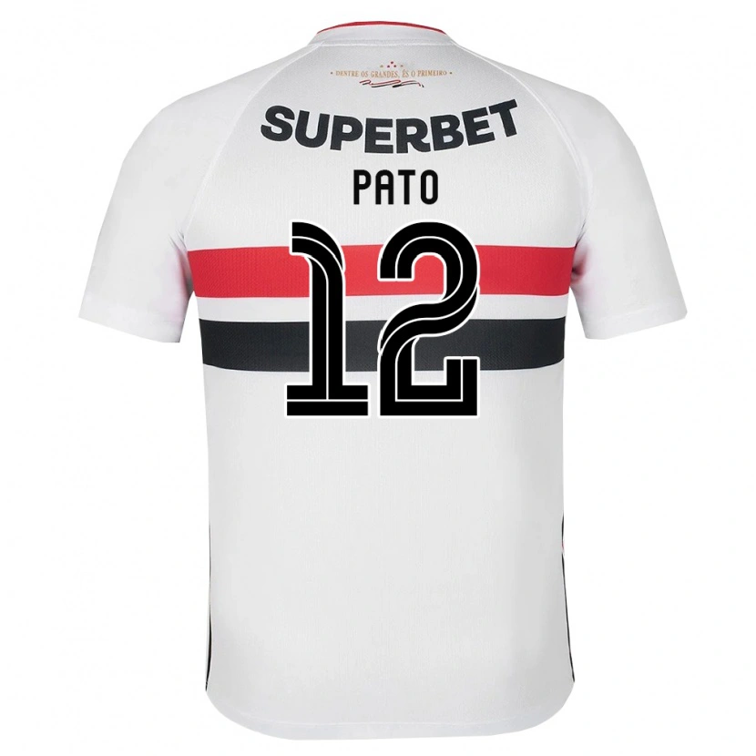 Danxen Uomo Maglia Alexandre Pato #12 Bianco Rosso Nero Kit Gara Home 2026/27 Maglietta