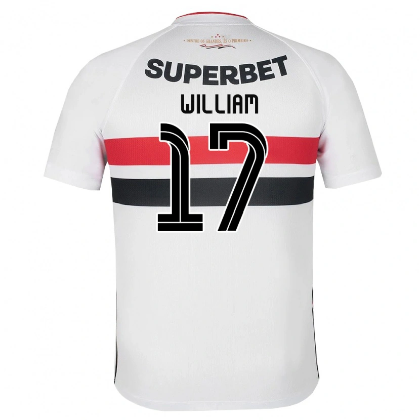Danxen Uomo Maglia William #17 Bianco Rosso Nero Kit Gara Home 2026/27 Maglietta