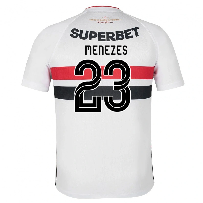 Danxen Uomo Maglia Bia Menezes #23 Bianco Rosso Nero Kit Gara Home 2026/27 Maglietta