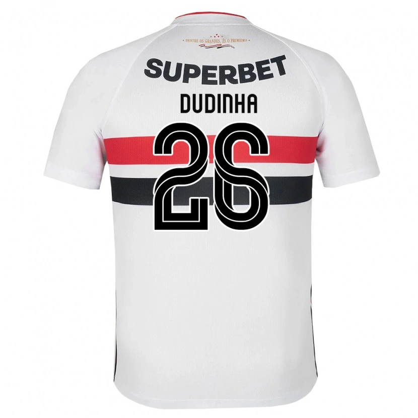 Danxen Uomo Maglia Dudinha #26 Bianco Rosso Nero Kit Gara Home 2026/27 Maglietta