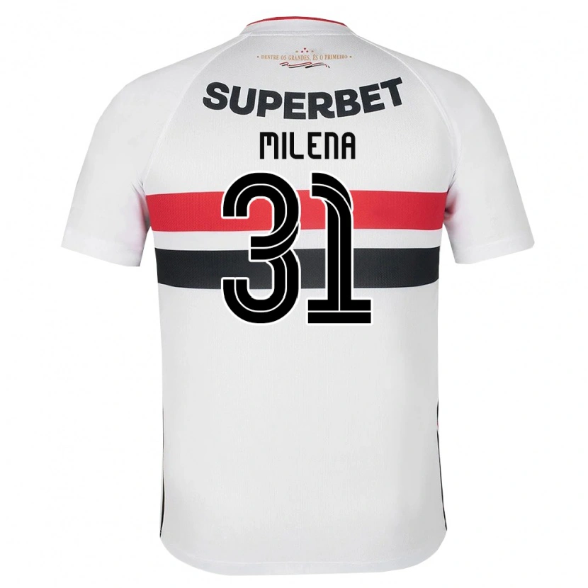 Danxen Uomo Maglia Milena #31 Bianco Rosso Nero Kit Gara Home 2026/27 Maglietta