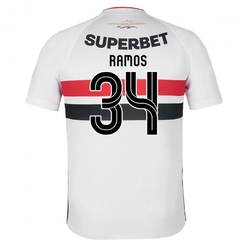 Danxen Uomo Maglia Raí Ramos #34 Bianco Rosso Nero Kit Gara Home 2026/27 Maglietta