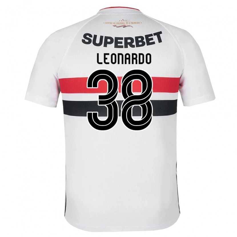 Danxen Uomo Maglia Hugo Leonardo #38 Bianco Rosso Nero Kit Gara Home 2026/27 Maglietta