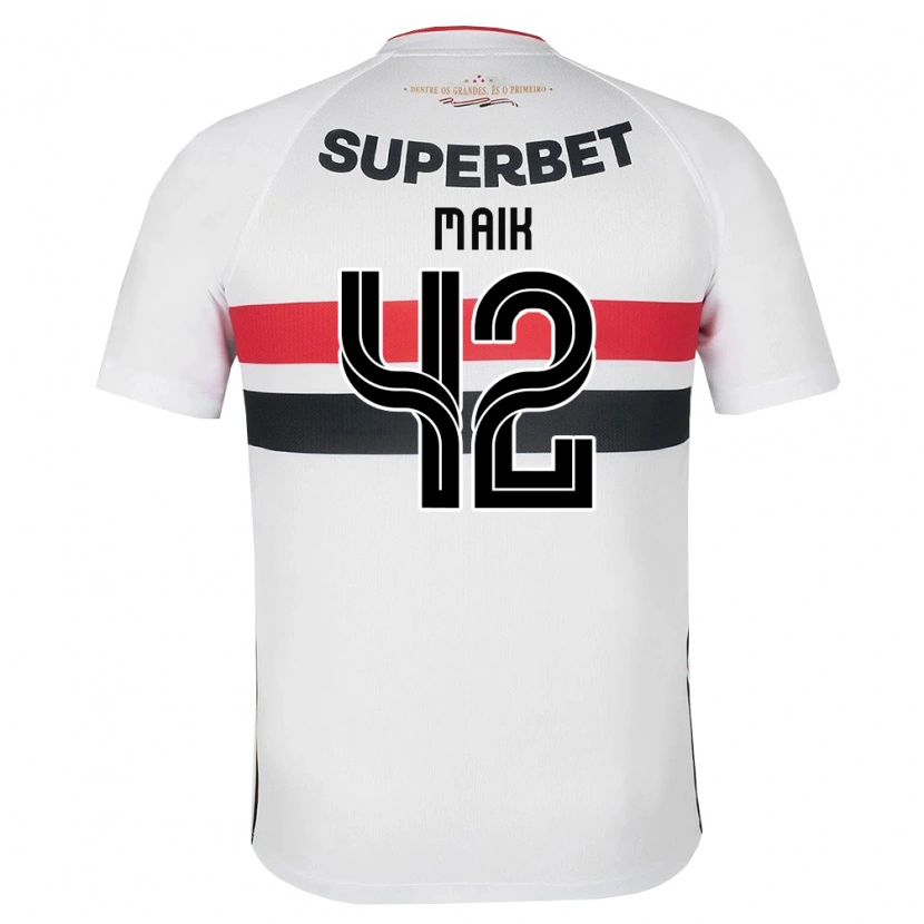 Danxen Uomo Maglia Maik Gomes Viegas #42 Bianco Rosso Nero Kit Gara Home 2026/27 Maglietta