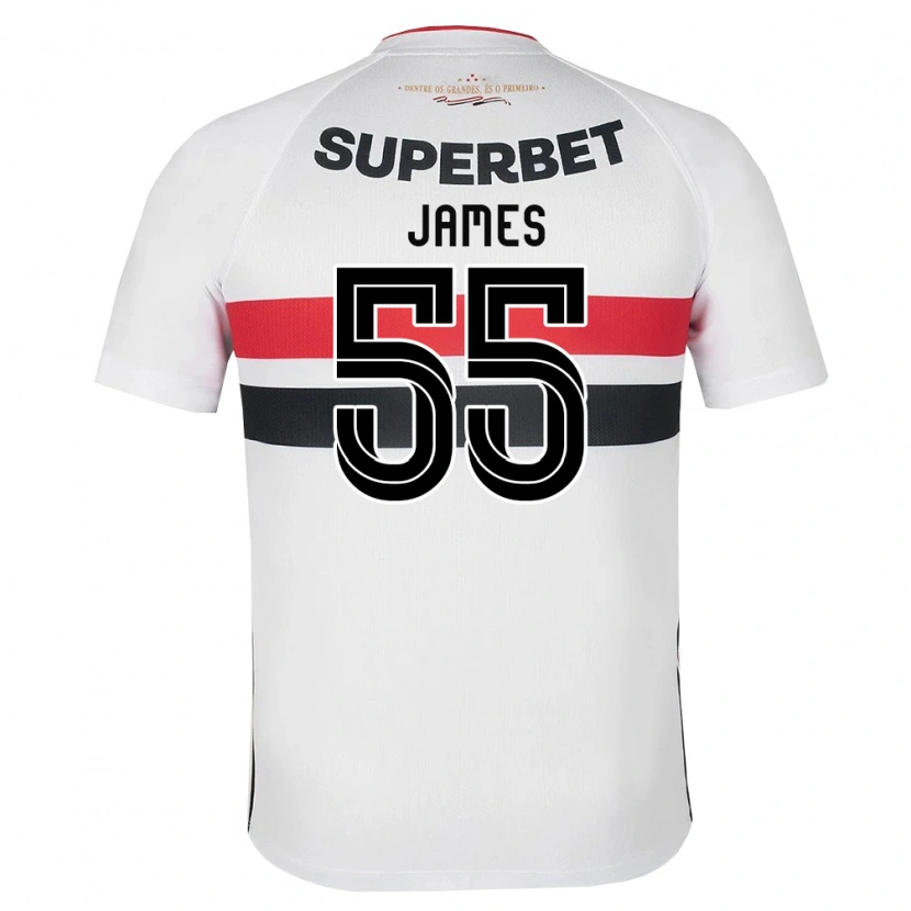 Danxen Uomo Maglia James Rodriguez #55 Bianco Rosso Nero Kit Gara Home 2026/27 Maglietta