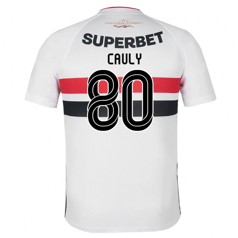 Danxen Uomo Maglia Cauly Oliveira Souza #80 Bianco Rosso Nero Kit Gara Home 2026/27 Maglietta