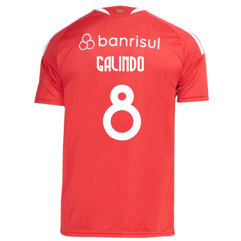 Danxen Uomo Maglia João Galindo #8 Rosso Bianco Kit Gara Home 2026/27 Maglietta