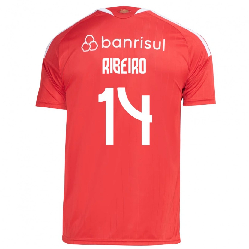 Danxen Uomo Maglia Lucas Ribeiro #14 Rosso Bianco Kit Gara Home 2026/27 Maglietta