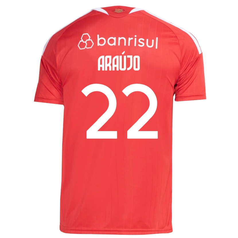 Danxen Uomo Maglia Kelwin Araújo #22 Rosso Bianco Kit Gara Home 2026/27 Maglietta