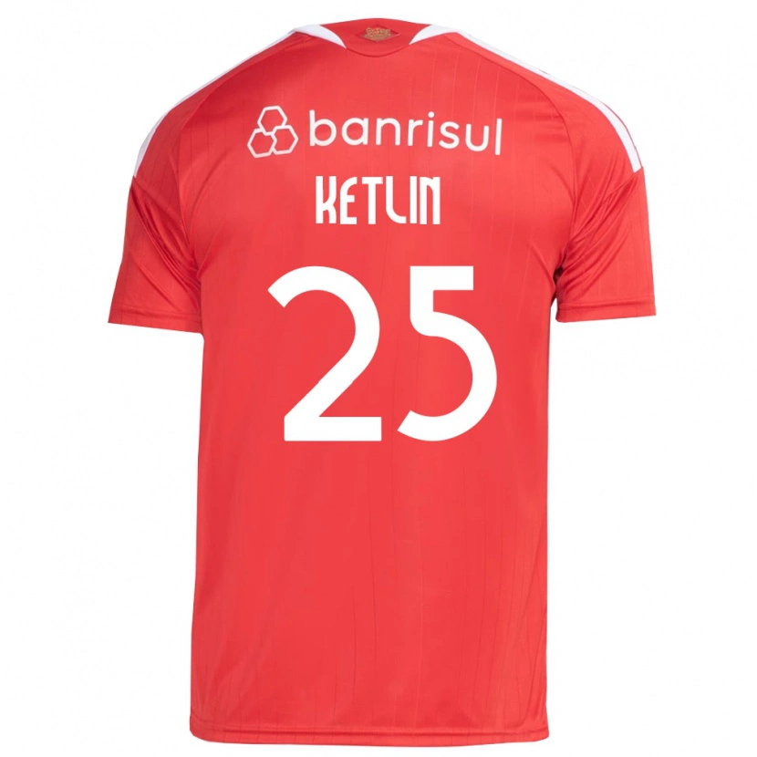 Danxen Uomo Maglia Ketlin #25 Rosso Bianco Kit Gara Home 2026/27 Maglietta