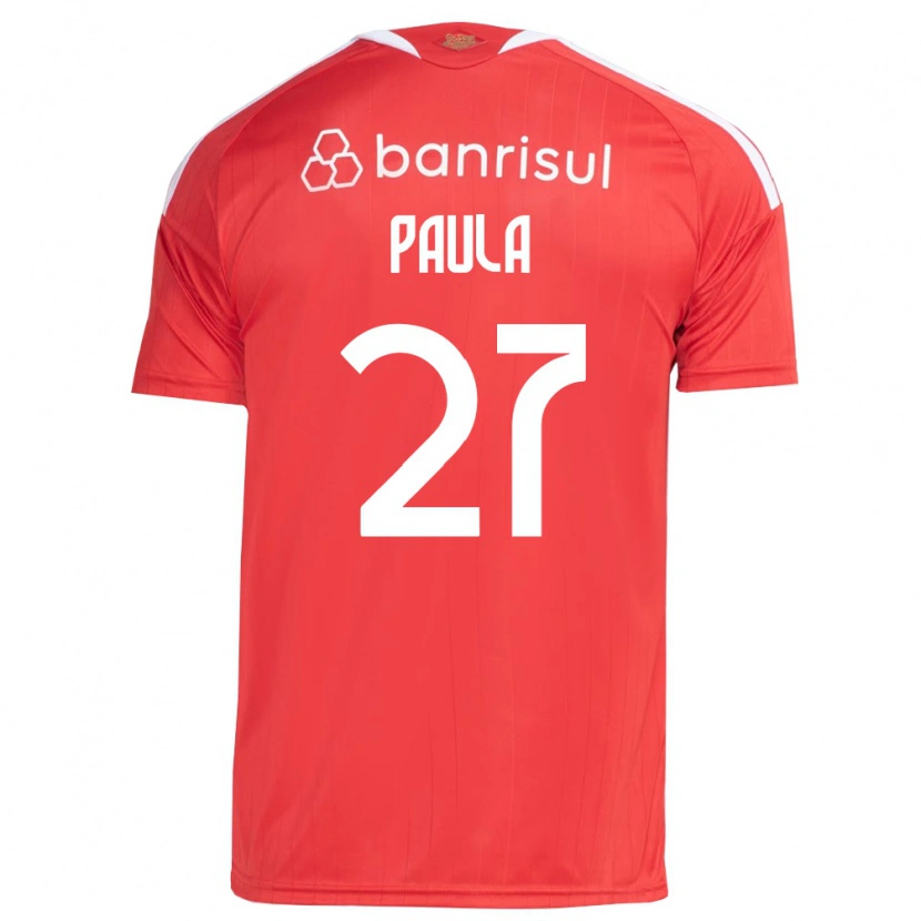 Danxen Uomo Maglia Paulinho Paula #27 Rosso Bianco Kit Gara Home 2026/27 Maglietta