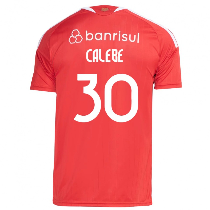 Danxen Uomo Maglia Calebe Goncalves Ferreira Da Silva #30 Rosso Bianco Kit Gara Home 2026/27 Maglietta