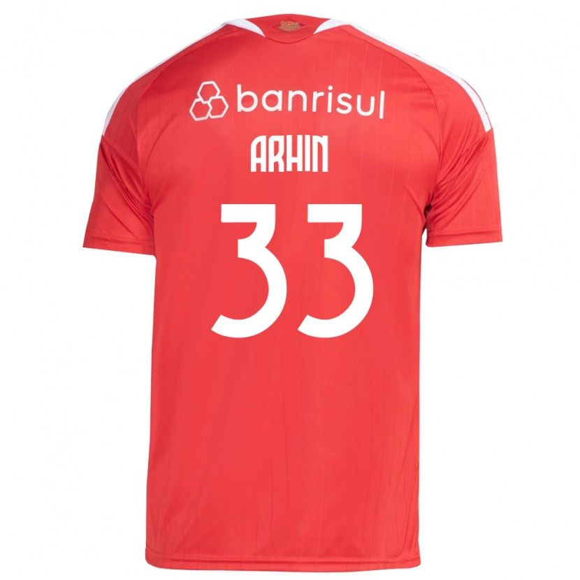 Danxen Uomo Maglia Benjamin Arhin #33 Rosso Bianco Kit Gara Home 2026/27 Maglietta