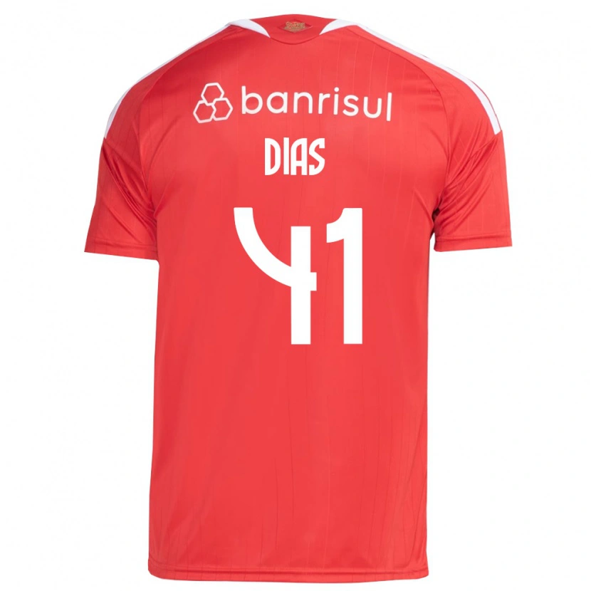 Danxen Uomo Maglia Matheus Dias #41 Rosso Bianco Kit Gara Home 2026/27 Maglietta