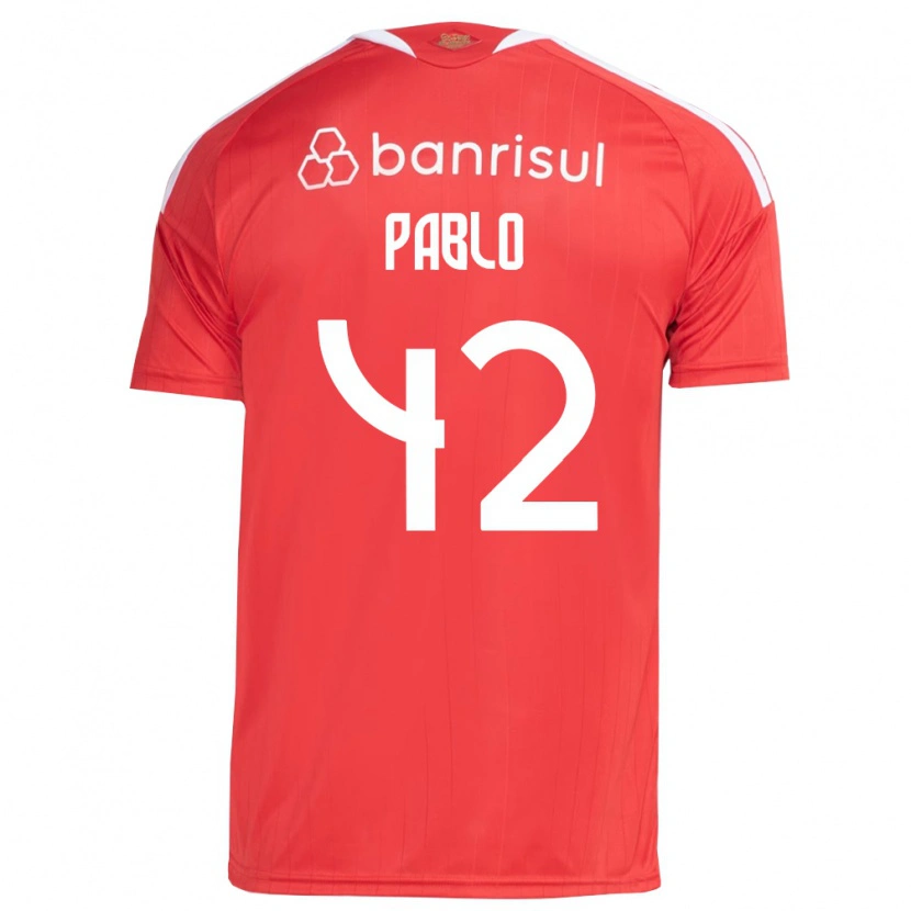 Danxen Uomo Maglia Pablo #42 Rosso Bianco Kit Gara Home 2026/27 Maglietta