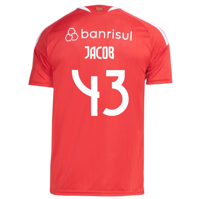 Danxen Uomo Maglia Bernardo Jacob #43 Rosso Bianco Kit Gara Home 2026/27 Maglietta