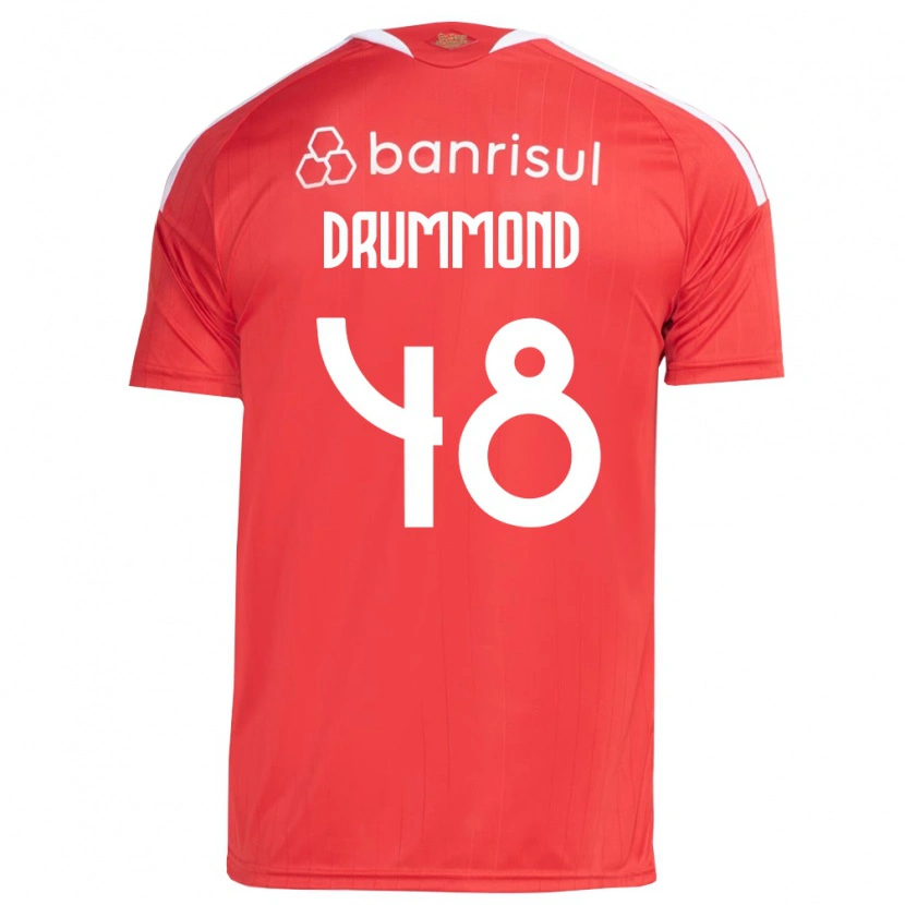 Danxen Uomo Maglia Lucca Drummond #48 Rosso Bianco Kit Gara Home 2026/27 Maglietta