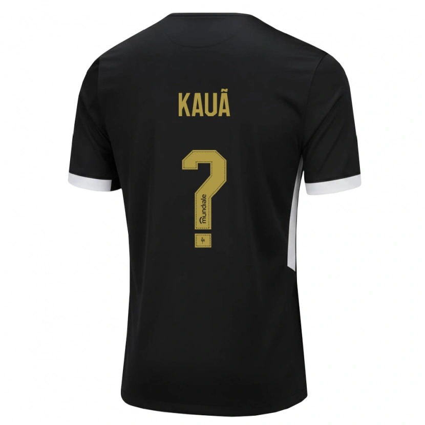Danxen Uomo Maglia David Kauã #0 Nero Bianco Giallo Kit Gara Home 2026/27 Maglietta