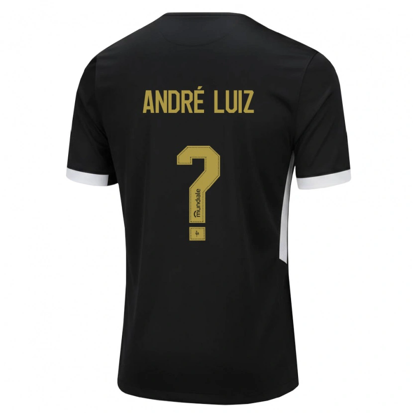 Danxen Uomo Maglia André Luiz #0 Nero Bianco Giallo Kit Gara Home 2026/27 Maglietta