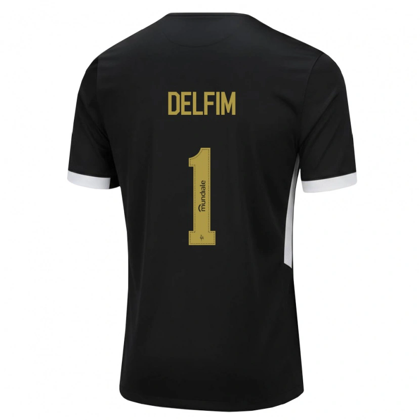 Danxen Uomo Maglia Gabriel Delfim #1 Nero Bianco Giallo Kit Gara Home 2026/27 Maglietta