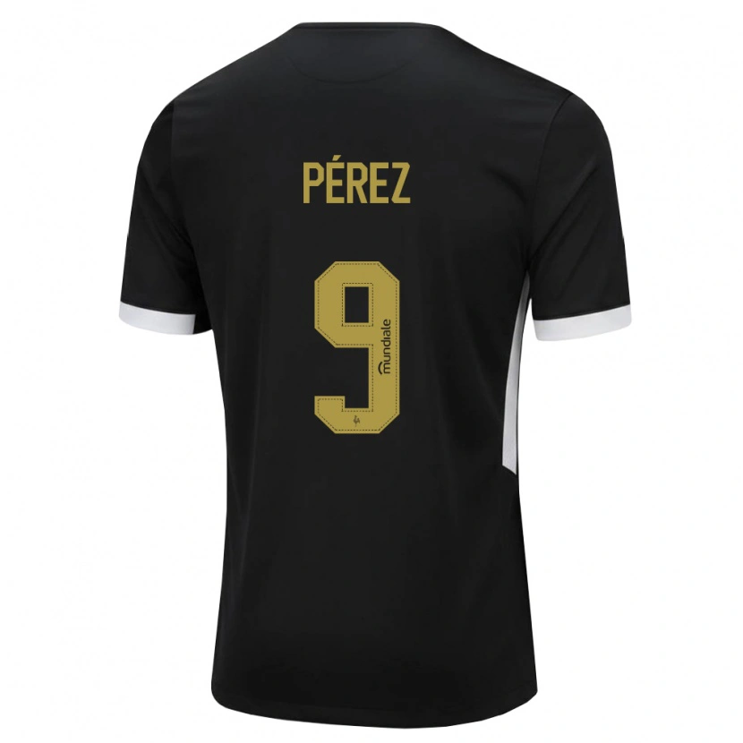 Danxen Uomo Maglia Diego Pérez #9 Nero Bianco Giallo Kit Gara Home 2026/27 Maglietta