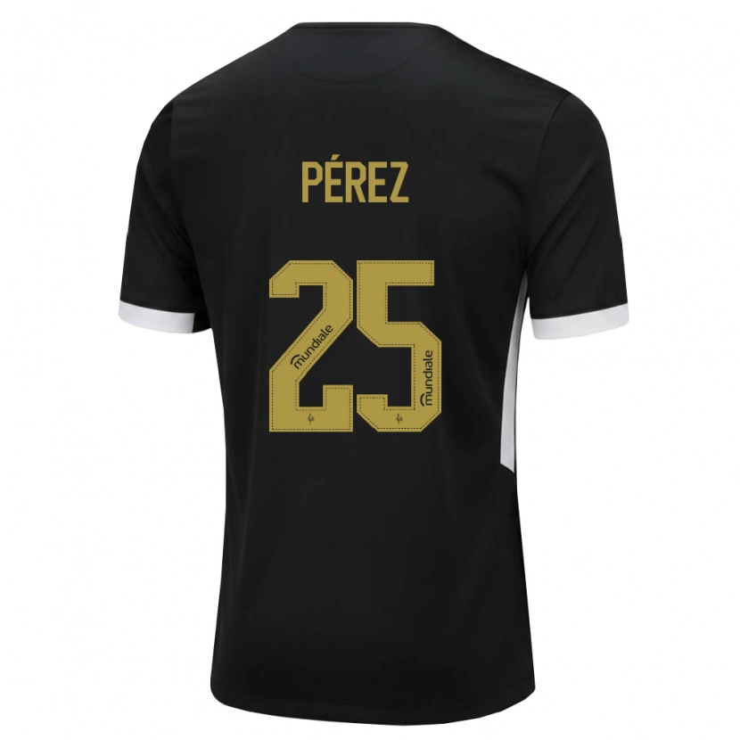 Danxen Uomo Maglia Tomás Pérez #25 Nero Bianco Giallo Kit Gara Home 2026/27 Maglietta