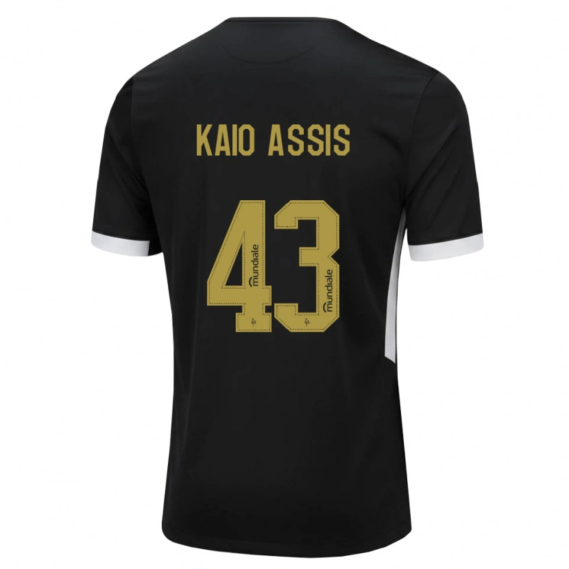 Danxen Uomo Maglia Kaio Assis #43 Nero Bianco Giallo Kit Gara Home 2026/27 Maglietta