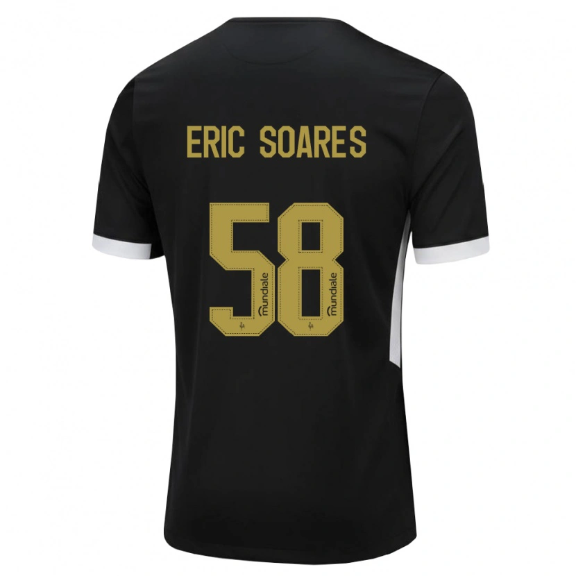 Danxen Uomo Maglia Eric Soares #58 Nero Bianco Giallo Kit Gara Home 2026/27 Maglietta