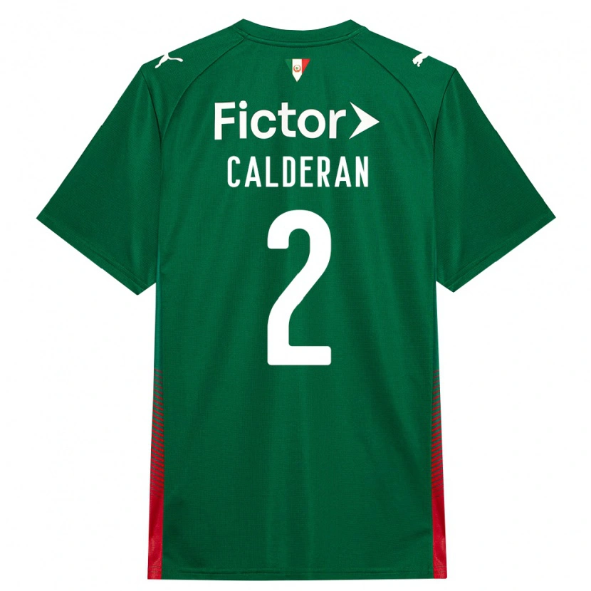 Danxen Uomo Maglia Bruna Calderan #2 Verde Rosso Bianco Kit Gara Home 2026/27 Maglietta