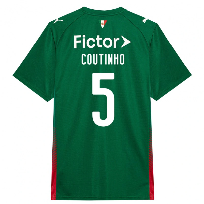 Danxen Uomo Maglia Rafael Coutinho #5 Verde Rosso Bianco Kit Gara Home 2026/27 Maglietta