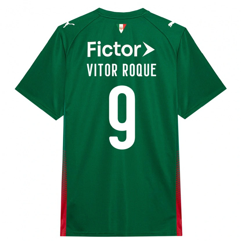 Danxen Uomo Maglia Vitor Roque #9 Verde Rosso Bianco Kit Gara Home 2026/27 Maglietta