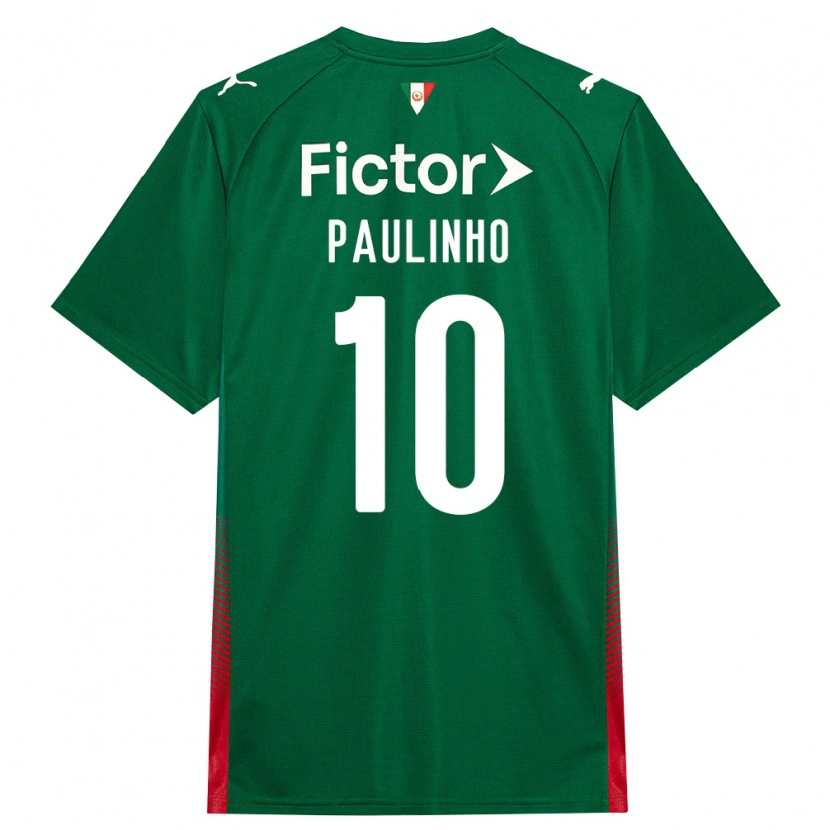 Danxen Uomo Maglia Paulinho #10 Verde Rosso Bianco Kit Gara Home 2026/27 Maglietta