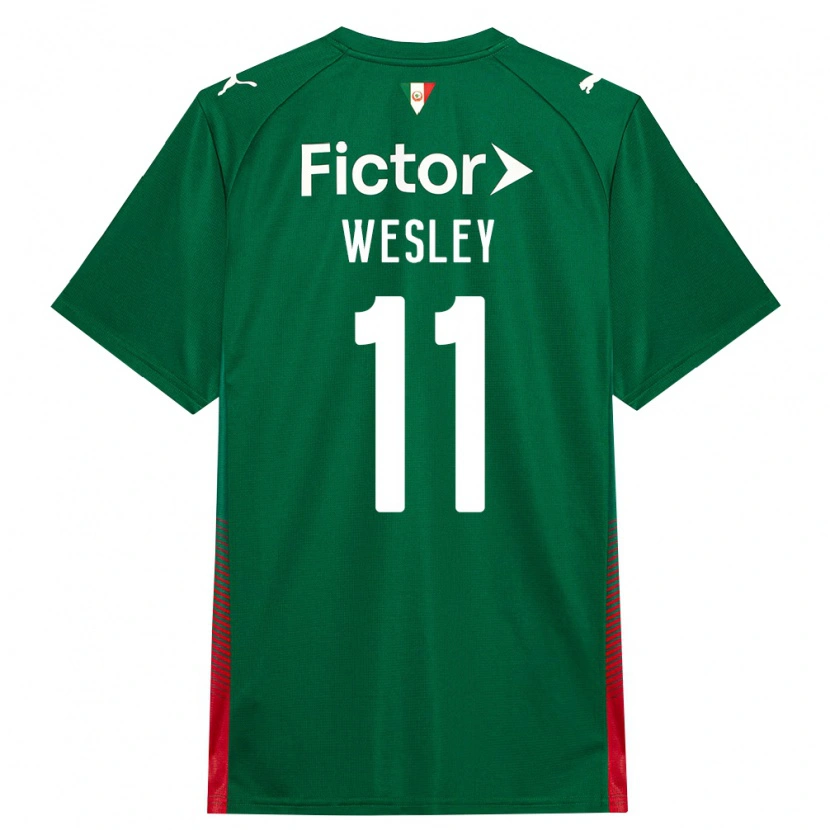 Danxen Uomo Maglia Wesley #11 Verde Rosso Bianco Kit Gara Home 2026/27 Maglietta