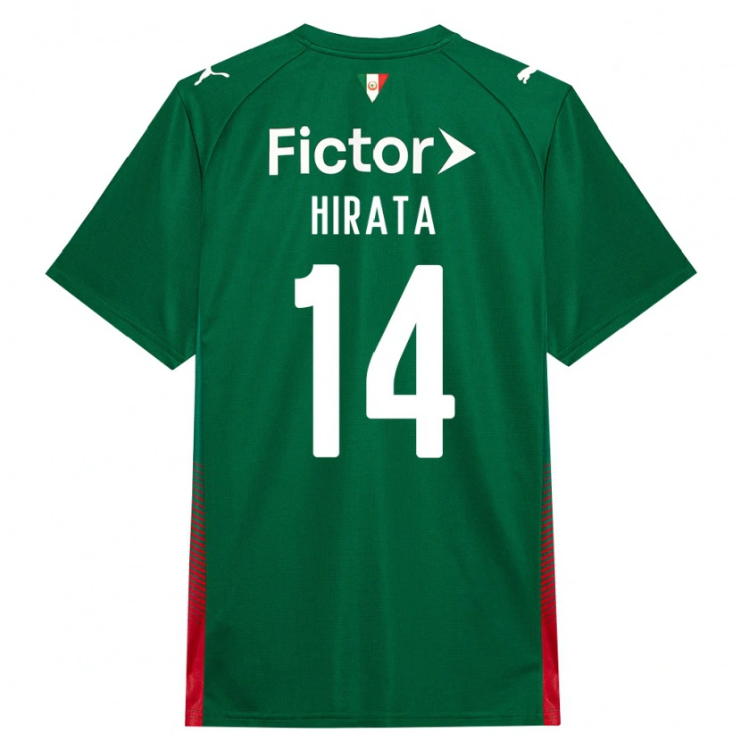 Danxen Uomo Maglia Bruna Hirata #14 Verde Rosso Bianco Kit Gara Home 2026/27 Maglietta
