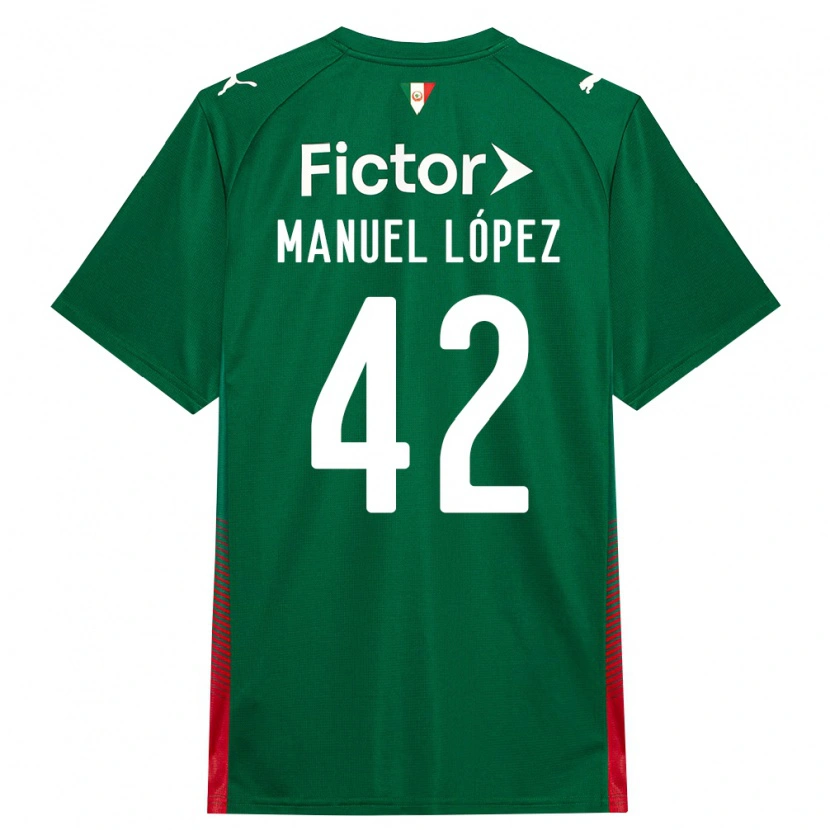 Danxen Uomo Maglia José Manuel López #42 Verde Rosso Bianco Kit Gara Home 2026/27 Maglietta