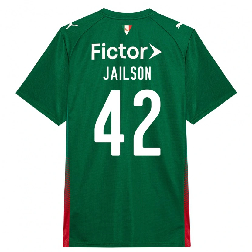 Danxen Uomo Maglia Jailson #42 Verde Rosso Bianco Kit Gara Home 2026/27 Maglietta