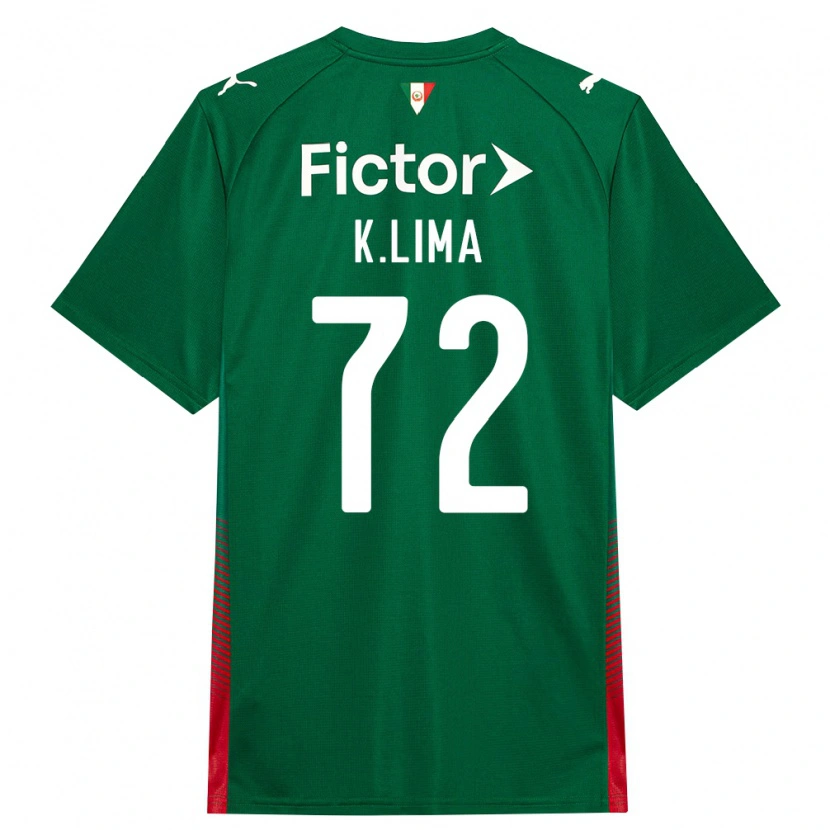 Danxen Uomo Maglia Kauan Lima #72 Verde Rosso Bianco Kit Gara Home 2026/27 Maglietta