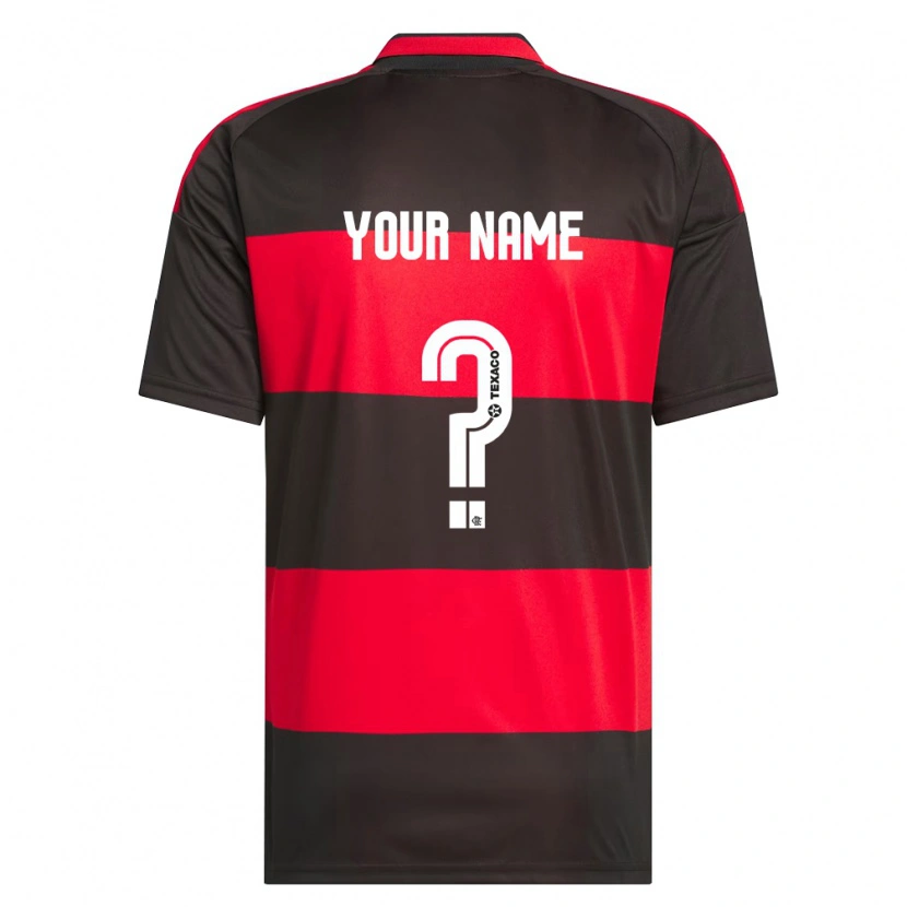 Danxen Uomo Maglia Il Tuo Nome #0 Rosso Nero Bianco Kit Gara Home 2026/27 Maglietta