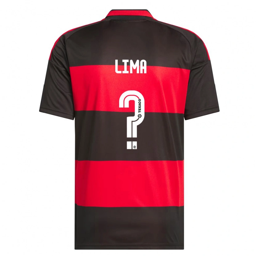 Danxen Uomo Maglia Yasmin Lima #0 Rosso Nero Bianco Kit Gara Home 2026/27 Maglietta