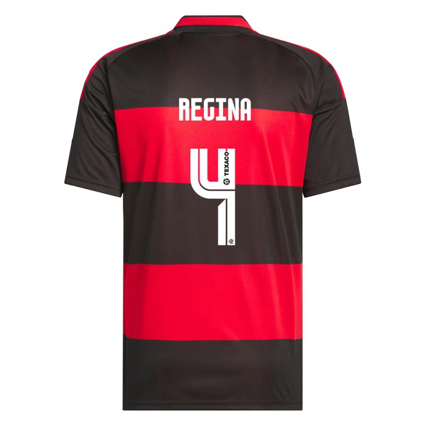 Danxen Uomo Maglia Thaís Regina #4 Rosso Nero Bianco Kit Gara Home 2026/27 Maglietta