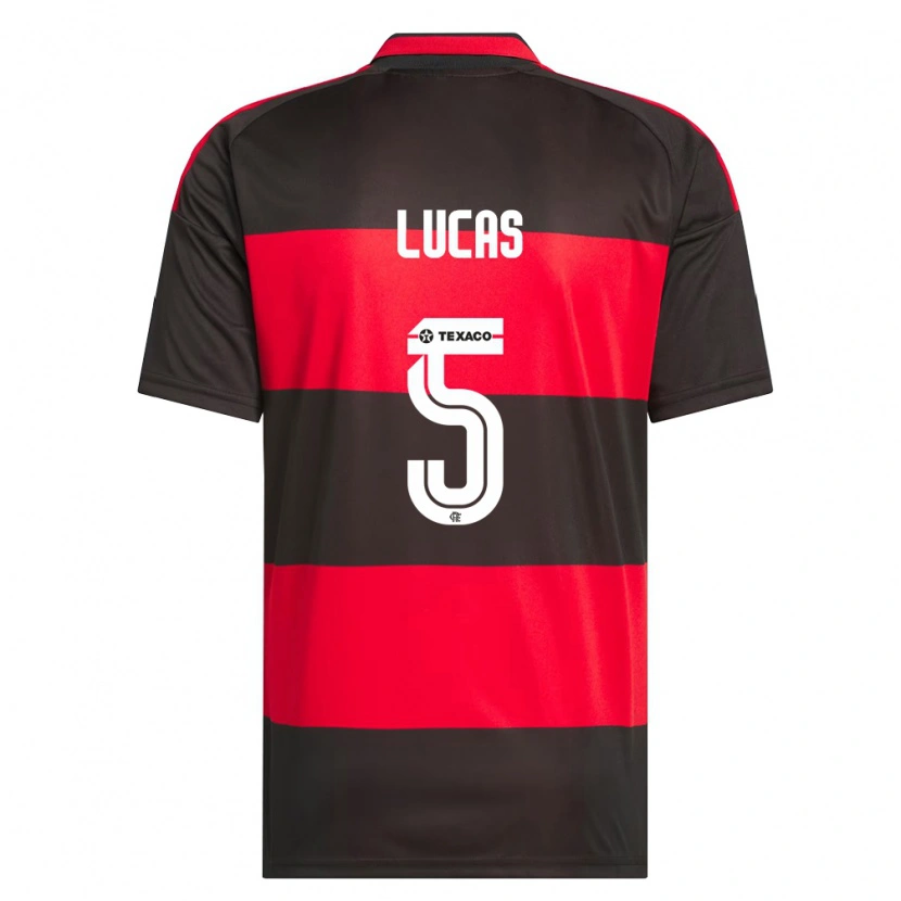 Danxen Uomo Maglia Rayan Lucas #5 Rosso Nero Bianco Kit Gara Home 2026/27 Maglietta
