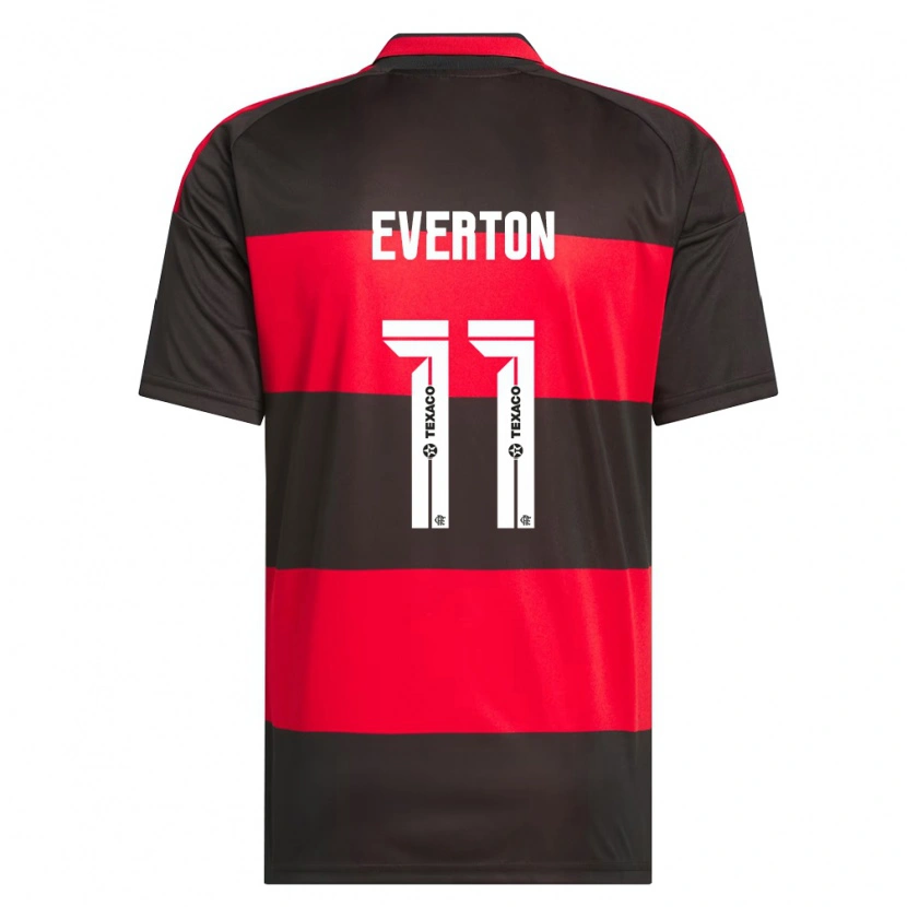 Danxen Uomo Maglia Everton Sousa Soares #11 Rosso Nero Bianco Kit Gara Home 2026/27 Maglietta