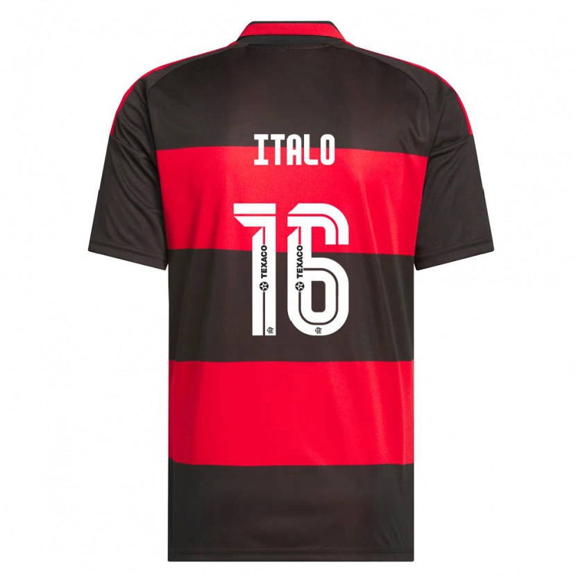 Danxen Uomo Maglia Italo Pereira Dos Santos #16 Rosso Nero Bianco Kit Gara Home 2026/27 Maglietta