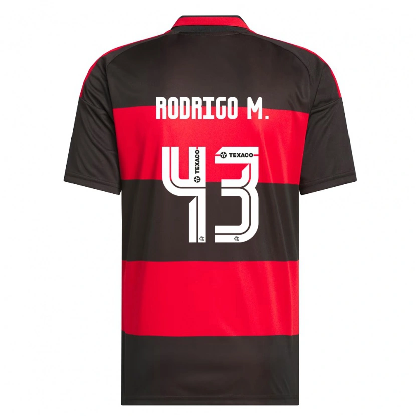 Danxen Uomo Maglia Rodrigo Muniz #43 Rosso Nero Bianco Kit Gara Home 2026/27 Maglietta