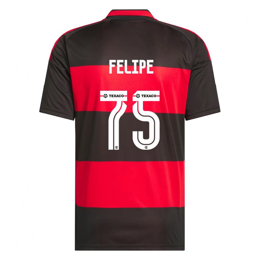 Danxen Uomo Maglia Luiz Felipe #75 Rosso Nero Bianco Kit Gara Home 2026/27 Maglietta