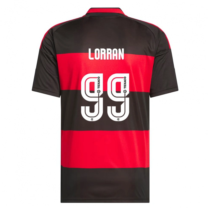 Danxen Uomo Maglia Lorran Lucas Pereira De Sousa #99 Rosso Nero Bianco Kit Gara Home 2026/27 Maglietta
