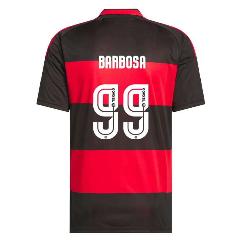 Danxen Uomo Maglia Gabriel Barbosa #99 Rosso Nero Bianco Kit Gara Home 2026/27 Maglietta